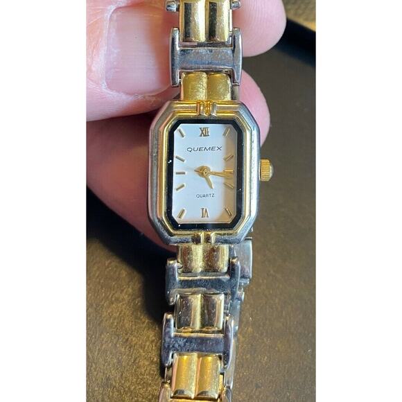 Women's Quemex Watch, Two Tone with Link Band, New Battery - Picture 2 of 2